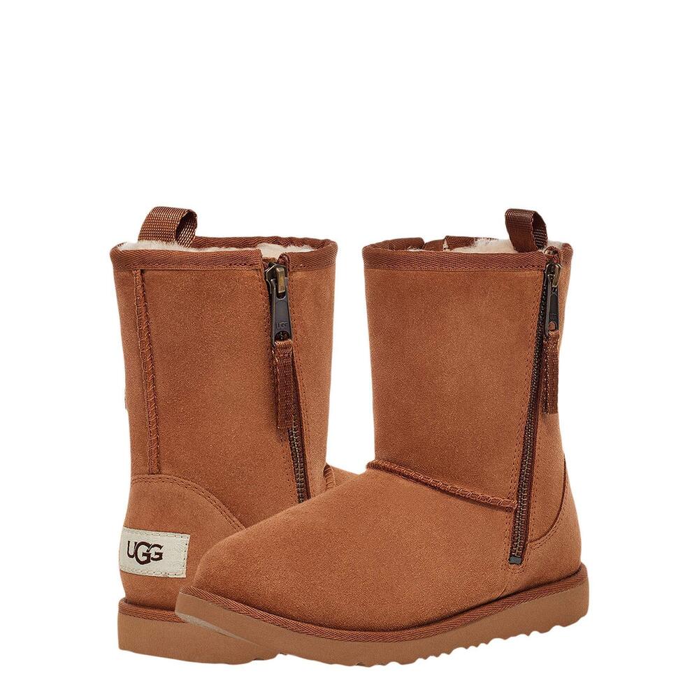 UGG Classic Dual Zip Boot (Toddler/Little Kid/Big Kid) Chestnut 5 Big Kid M
